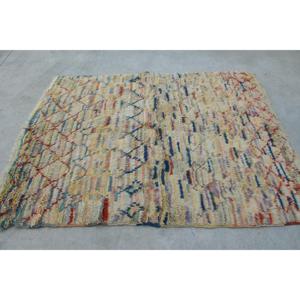 Alfombra Turca Vintage de 5.2x6.46 pies, Alfombra Azul Abstracta de Lana - Product Image 2