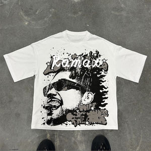 เสื้อยืดพิมพ์ลายสกรีนพรีเมี่ยมสำหรับผู้ชายทรงกล่องโอเวอร์ไซส์เข้ารูปดีไซน์แบบครอปเสื้อยืดผ้าฝ้ายพิมพ์ลาย DTF และ DTG สำหรับการสั่งซื้อจำนวนมาก - Product Image 4