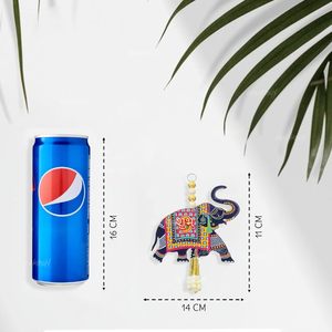 Toran de puerta tradicional con cuerdas colgantes de elefante azul y Shubh Labh para bodas, festivales y decoración del hogar - Product Image 2