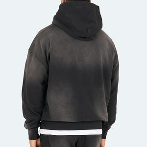 Sudadera vintage para hombre con efecto desgastado por el sol, acabado lavado, manga larga, estilo casual para la calle, cálida, cómoda y para uso diario. - Product Image 5