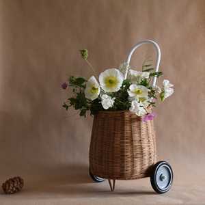 Nouvel arrivage ensemble de bagages à roulettes en rotin tissé à la main sacs d'école en mouvement paniers à roulettes pour enfants - Product Image 3