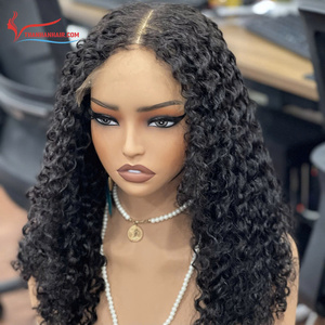 ¡VENTA! Peluca rizada birmana Cabello vietnamita con cierre Peluca rizada 5x5 Extensiones de cabello de alta calidad sin desprendimiento listo para enviar - Product Image 1