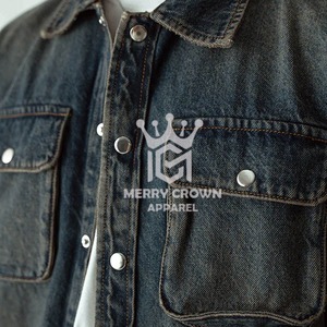 เสื้อยีนส์ผ้าฝ้าย100% สำหรับผู้ชายเสื้อสำหรับผู้ชายจากปากีสถานขายส่ง - Product Image 6