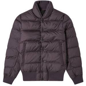 Chaqueta de bombardero acolchada empacable de 100% poliéster Ultra Loft ligera para hombre, abrigo universitario con llamadas de soporte - Product Image 5