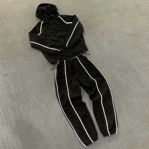 2 pièces, service OEM, veste coupe-vent en nylon personnalisée, streetwear d'hiver, lourde, à capuche, logo personnalisé, survêtement pour homme, coupe-vent - Product Image 3