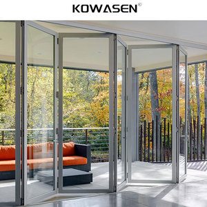 <span class=keywords><strong>Porte</strong></span> <span class=keywords><strong>pliante</strong></span> <span class=keywords><strong>horizontale</strong></span> moderne en verre avec cadre en alliage d'aluminium pour usage extérieur en <span class=keywords><strong>garage</strong></span> - Product Image 4