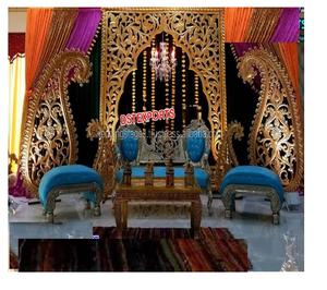 Elegante escenario de boda Gujrati, nuevo diseño de escenarios de boda a la venta, fabricante de accesorios de decoración de escenario impresionantes - Product Image 1