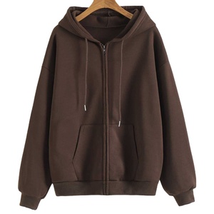 Nouveaux hommes sur mesure de haute qualité vierge plaine 100% à manches longues fermeture éclair sweats à capuche Premium Simple décontracté poches pour hommes - Product Image 1