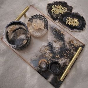Artistic Resin Serving Tray Modern Handcrafted for Entertaining Guests Parties Celebrations <b>Gifting</b> Ideas 100pcs Customized - Product Image 6