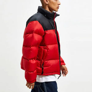 2025 chaqueta acolchada de nailon para hombre con cuello levantado y capucha abrigo de invierno con forro de tela de lona de Pakistán - Product Image 3