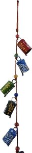 Élégant fer forgé 10 cylindres suspendus cloches marron intérieur extérieur mariage Diwali décor à la maison à la main moderne balcon nouveauté - Product Image 6