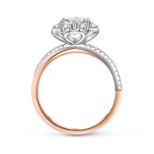 แหวนสัญญาหัวใจลายดอกไม้สีสันสดใสจากเจลิยา ทำจากเงินสเตอร์ลิง - Product Image 2