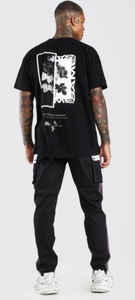 Streetwear 100% coton pour hommes T-Shirt surdimensionné de haute qualité cousu lourd Design vierge noir Vente en gros GSM personnalisé couleur personnalisée - Product Image 3