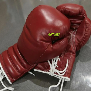 ถุงมือชกมวยแบบผูกเชือกสีเขียว หนังแท้ สำหรับการฝึกซ้อมระดับมืออาชีพ การต่อสู้ และการแข่งขัน - Product Image 6