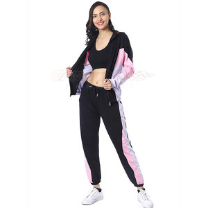 Chándal de Jogging de moda para mujer con capucha de bolsillo de canguro y Joggers ajustados Chándal de Jogging para mujer - Product Image 1