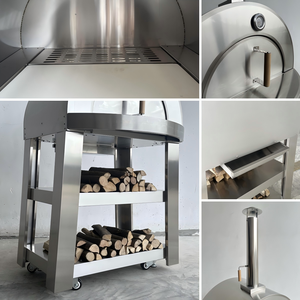 Forno per <span class=keywords><strong>Pizza</strong></span> con Area di Cottura 32 Pollici 51x53cm, con Telaio, a Carbone/Legna, Tavolo Pieghevole per Cottura <span class=keywords><strong>Pizza</strong></span> all'Aperto - Product Image 2