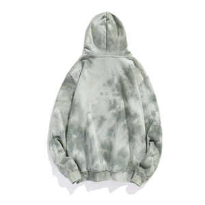 Sudadera con capucha extragrande de algodón pull over fleece con logotipo personalizado, Sudadera con capucha unisex de talla grande con tinte de corbata para hombre - Product Image 5