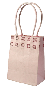 Eco Friendly Handmade Cotton Paper With Matching Paper Cord Handle Fine Quality Of Flock Print (Velvet Print) Floral Design Bag - Product Image 1