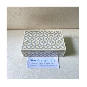 Caja de joyería con incrustaciones de hueso de la mejor calidad/caja con incrustaciones de hueso de India STAR CRAFTS PARA pulido a mano para pieza caliente Mop Jewelry Box - Product Image 1