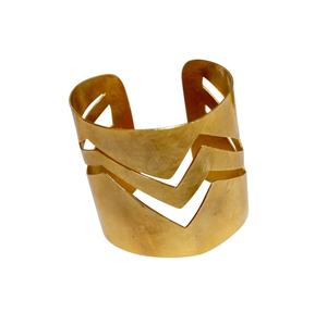 Brazalete de latón de alta calidad para mujer, brazalete abierto de cobre, cuentas de pulsera chapadas en oro de 24K, joyería para mujer - Product Image 2