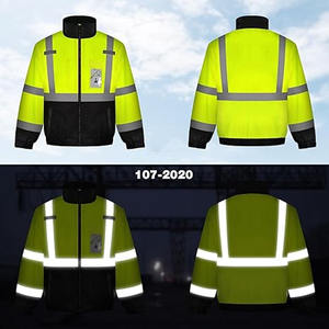 เสื้อแจ็กเก็ตเพื่อความปลอดภัยในการทำงานของผู้ชายเสื้อฮู้ดสะท้อนแสง - Product Image 4