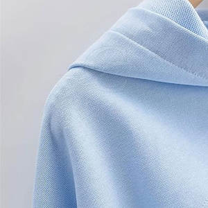 Top corto personalizado estilo callejero sudaderas con capucha en blanco liso a granel invierno Crop Top sudaderas con capucha para venta en línea - Product Image 5