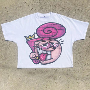 Ropa transpirable de verano a granel de manga corta 100% algodón camisetas para hombre pantalla personalizada impresa Boxy Fit Camisetas Básicas de cuello redondo - Product Image 5