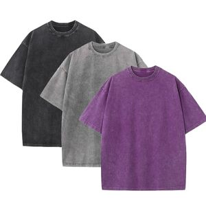 VBMNBZX Paquete de 3 camisetas de manga corta unisex de algodón grueso y transpirable con cuello redondo y ajuste holgado (negro+gris+) - Product Image 1