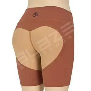 Op Maat Gemaakte High-Rise Yoga Buit Shorts Hete Roze High-Rise Fitness Biker Shorts Plus Size Strandbuit Voor Gymfitness