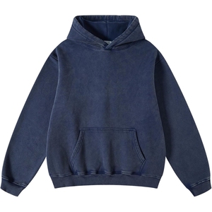 Sweat-shirts à capuche surdimensionnés pour hommes en molleton épais 100 % coton, personnalisables, de luxe, écologiques, pour l'hiver, avec poche – Vente en gros - Product Image 2