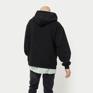 Alta calidad 500 gsm algodón grueso en blanco liso de peso pesado sudaderas con capucha de gran tamaño sin cuerda Unisex logotipo personalizado de talla grande sudaderas con capucha para hombres - Product Image 2