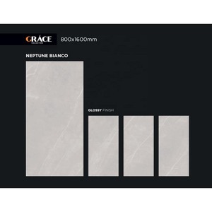 800x1600 Dalle Marbre Carreaux 32x64in Graphite Stone Big Graphito Dust Page Turn Céramique Glaçure Mur Porcelaine Intérieur Bois - Product Image 5