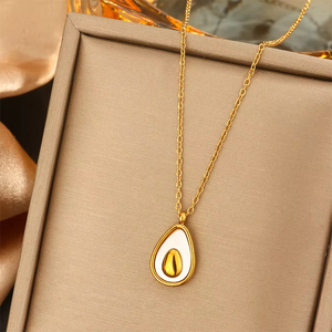 Collane in Acciaio Inossidabile Semplici e alla Moda per Donne, Collane con Margherita, Perla e Zircone Quadrato Resistenti allo Sbiadimento - Product Image 5