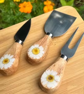 Vaisselle Couteau Cuillère Fourchette Couverts Métallique Vaisselle Résine Manche Or Fini Fromage Ensemble d'Outils Cuisine Couverts - Product Image 2