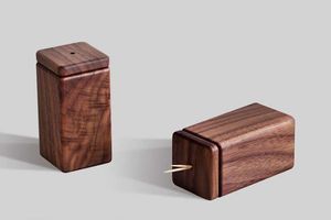 Eco Friendly Wooden <b>Toothpick</b> Holder Box | Handmade Natural Solid Wood <b>Toothpick</b> Dispenser for Kitchen, Dining Table, Restaurant - Product Image 6
