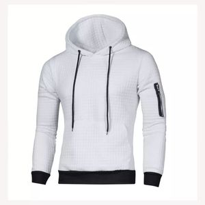Sudadera con Capucha para Hombre, Estilo Nuevo, Diseño Sólido, Sudadera con Capucha de Compresión, Otoño, Mangas con Estampado Personalizado - Product Image 4