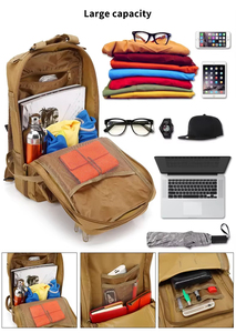 بيع بالجملة حقيبة ظهر تكتيكية كبيرة إطار داخلي رخوة شعار مخصص دائم مقاوم للماء ثقيل أكسفورد سستة التمويه - Product Image 3