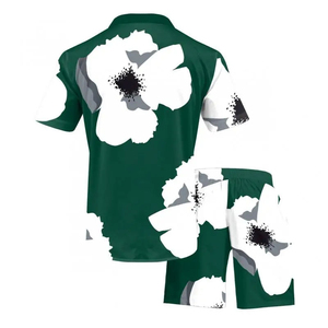 Ropa de calle de verano con logotipo personalizado, chándal deportivo para hombre, camisetas, pantalones cortos, conjuntos informales de algodón, conjuntos de pantalones cortos de dos piezas para hombre - Product Image 2