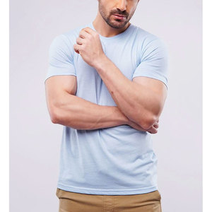 Wholesale Luxury 100% Cotton Men's T-Shirt New <b>Design</b> Little Drop Shoulder Regular Fit OEM ODM <b>Brand</b> Blank Quick Dry Breathable - Product Image 1