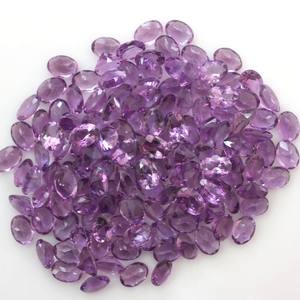 Piedras preciosas sueltas de corte ovalado de amatista púrpura Natural certificada, cuentas de piedra de corte de amatista calibradas de 5x7mm para fabricación de anillos y joyas - Product Image 4