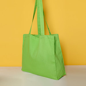 ถุงผ้าฝ้ายธรรมดาที่มีด้ามยาวถุงช้อปปิ้งสำหรับผักและผลไม้ - Product Image 1