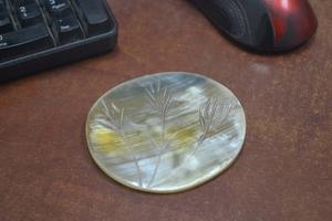 Natural Buffalo Horn <b>Table</b> <b>Coasters</b> Handmade Rustic Drink Accessories High Quality - Product Image 2