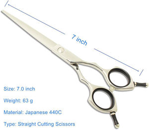 Lightweight 7.0 Inch Dog Grooming Shears Straight Scissors for Cats Stainless Steel Pet Scissors - Product Image 3