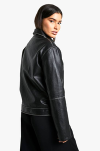 Veste de motard en cuir de vache véritable pour femmes, style en gros, tricotée, respirante pour femmes - Product Image 5