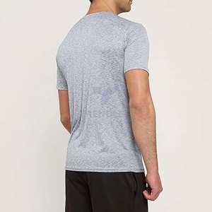 Camisetas de Hombre de la Mejor Calidad, 100% Algodón, al por Mayor, Totalmente Personalizadas, con Marca OEM, Transpirables, Formales, de Tela de Lona, Cuello Redondo - Product Image 3