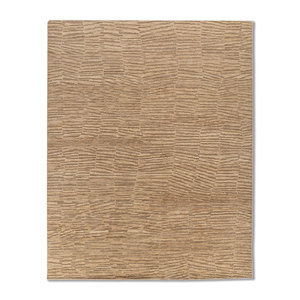 พรมขนสัตว์ถักมือสีเบจและสีน้ำตาลลายเอนโทรปี รุ่น AKWL-1485 ขนาดใหญ่ สำหรับตกแต่งห้องนั่งเล่น ลายเรขาคณิต รูปทรงสี่เหลี่ยมผืนผ้า เหมาะสำหรับห้องโถง - Product Image 1