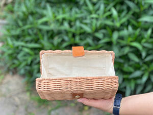 Bolso de mimbre hecho a mano de moda respetuoso con el medio ambiente de alta calidad bolso de paja para mujer - Product Image 4