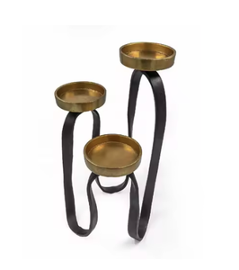 Candelabros de metal de diseño minimalista Portavelas de metal hecho a mano Disponible Amplia gama de soportes de velas de decoración de iluminación - Product Image 1