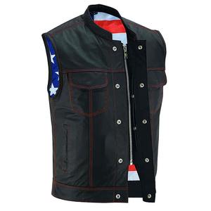 Chaleco de piel de vaca para hombre con logotipo OEM, moda informal de lona de alta calidad para uso en exteriores, el mejor traje de moda nuevo - Product Image 3