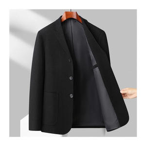 Chaqueta de Traje Formal Entallada para Hombre Personalizable Blazer Elegante Nueva Ropa de Negocios Clásica Casual para Boda Color Sólido - Product Image 3